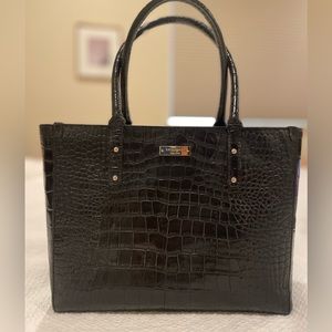 Kate Spade Knightsbridge Quinn Croc Embossed Bag